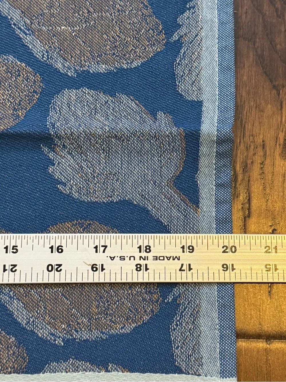 Anthropologie Blue Jacquard Artichoke Pattern Napkins - Set of 3